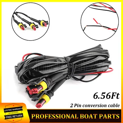 Plug And Play Type 6.5ft Grille Light Extension Wire H11 Harness Wire Connector  • $14.69