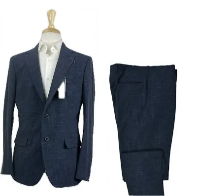 Boglioli Mens SEERSUCKER Wool Linen Suit 52 - 42 R New $2095    Y1282BSB3109750 • $650
