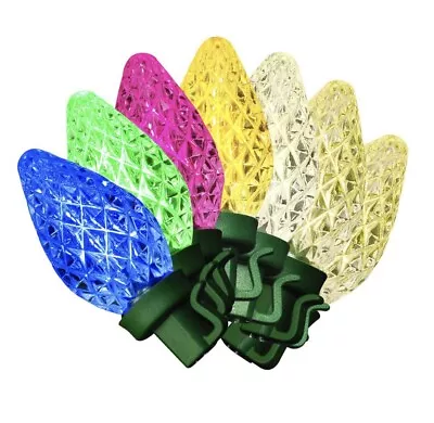 $24.99 • Buy New 50 - 8 FUNCTION MULTI COLOR TO WARM WHITE To Color C7 LED Christmas LIGHTS