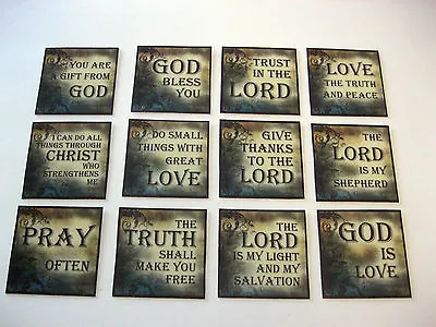 12 Elegant Inspirational Refrigerator Fridge Magnets Christian Religious Set A • $14.95