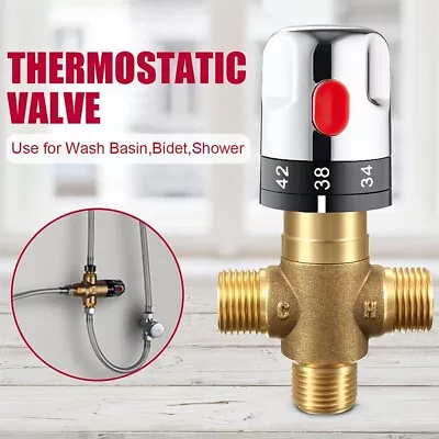 Thermostatic Mixing Valve Temperature Control Thermostat G1/2  For Water Heater • $19.99