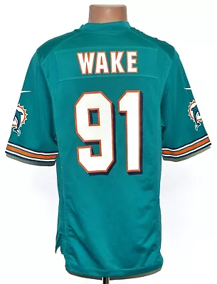 Nfl Miami Dolphins American Football Shirt #91 Wake Nike Size S • $49.99