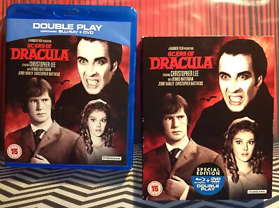 SCARS OF DRACULA (Blu-ray & DVD) + SLIPCOVER. Hammer HORROR • £6.50