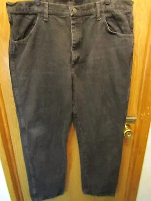 Mens Rustler 100% Cotton Black Jean Work Pants Size 40x30 • $13.27
