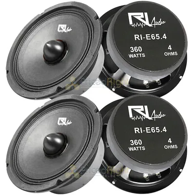 (4) RI Audio 6.5  Midrange Bullet Speakers 360W Peak Power 180W RMS 4 Car Audio • $84.95