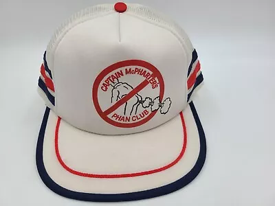 Vintage Captain McPharters Phan Club 3 Three Stripes Joke Humor Snapback Hat Cap • $50