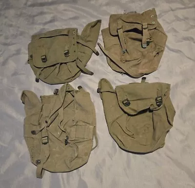 Spanish Military Canvas Pouch Buttpack Field M1956 Style Bag Surplus Lot • $27.99