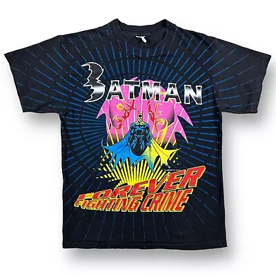 Vintage 1995 Batman Forever Promo T Shirt Single Stitch AOP Batwing L 21x29 USA • $149.99