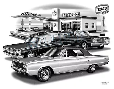 CORONET R/T 656667 MUSCLE MOPAR Art Car Print #5200  FREE USA SHIPPING  • $24.99