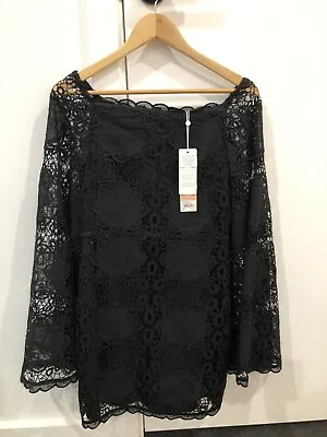 Alice Mccall 10 Lace Diamond Mini Black Dress Bnwt • $129