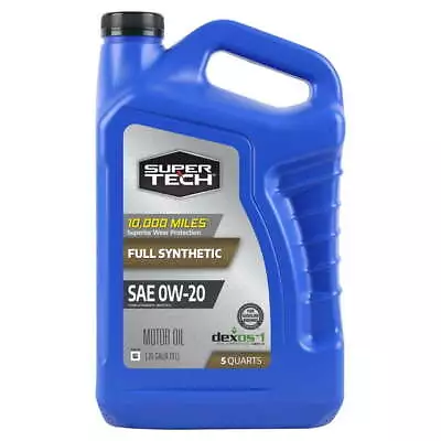 Super Tech Full Synthetic SAE 0W-20 Motor Oil 5 Quarts • $18.16