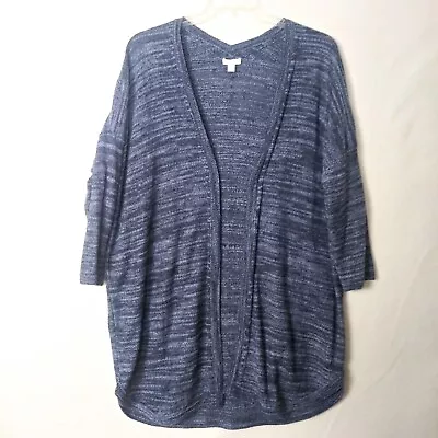 J. Jill Pure Jill Cardigan Sweater Size M Duster Cotton Linen Blend Open Front • $14.99