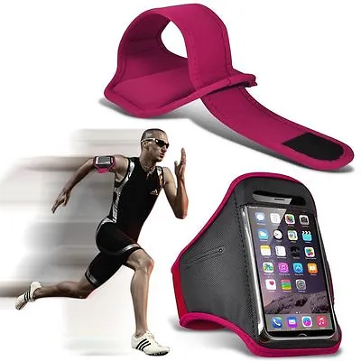 Quality Sports Armband  Gym Running Workout Belt Strap Phone Case Cover✔Pink • £6.95