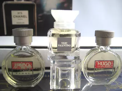 🎁3pc Mini EDT Lot Vintage Perfume Mini Hugo Boss Woman Very Valentino • $17.65