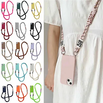 $6.99 • Buy Lanyard Liquid Silicone Candy Phone Case For IPhone 11 12 13 Pro Max XR Samsung