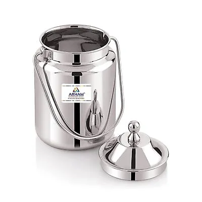 STAINLESS STEEL Jointless Milk Can Capacity (3L) (with Upper Lid) • £62.98