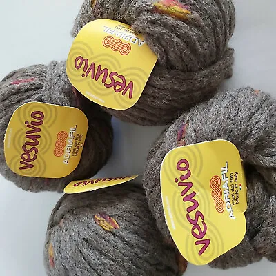 £10 • Buy £10 Clearance Yarn Sale - Adriafil Vesuvio 4 X 50g Balls Super Chunky Wool Blend