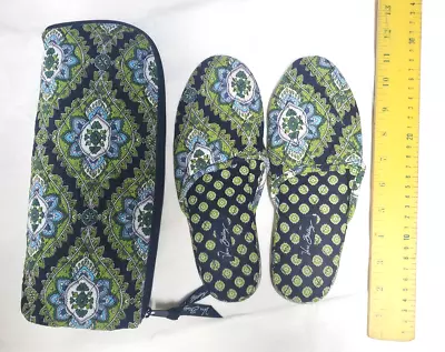 Vera Bradley Cambridge 2007 Slippers Size Small/5-6 With Matching Case • $5.87