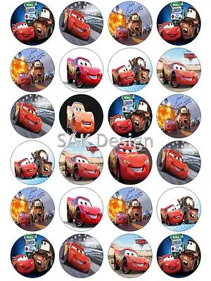 £3.29 • Buy 24 X Lightning Mcqueen Cup Cake Toppers On Edible Wafer Paper Or Icing Sheet 