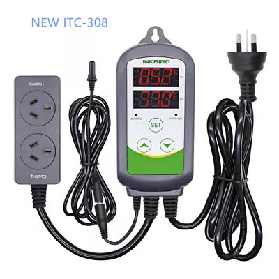 $45.89 • Buy Inkbird Heat Cool Temp Controller Thermostat  Removable Probe Water Tank Fish AU
