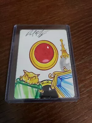 MTG MOX RUBY Sketch Dan Frazier Altered Autographed Signed ART MTG Magic COLLAGE • $399