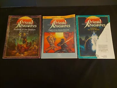 AD&D Oriental Adventures OA1 OA2 OA3 - AD&D 1st Ed Module Set Lot 9164 9186 9195 • $72.21