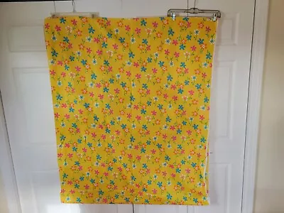 Fabric Remnant Vintage Mod Flower Power Cotton Blend? 45” X 90” Bright Retro • $27.50