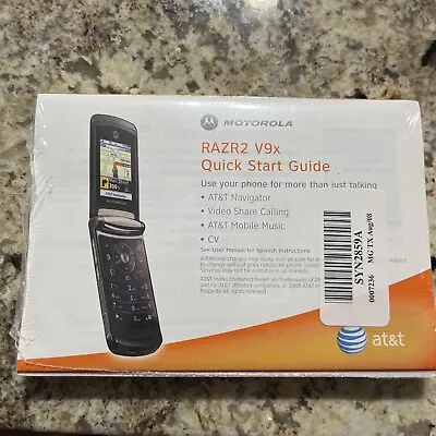 Motorola RAZR2 V9x Owners Manual User Guide Only English Spanish New In Package • $5