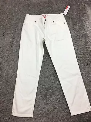 Elle Skinny Cropped Ankle Jeans Womens Size 6 White Denim • $19.99