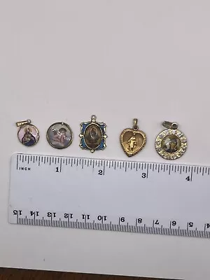 Lot Of 5 Vintage CATHOLIC Religious Medal/Pendants • $6.99