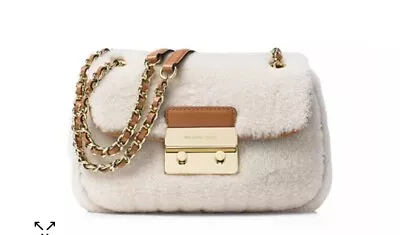 Michael Kors Sloan Shearling Crossbody Bag In Ivory  • $89