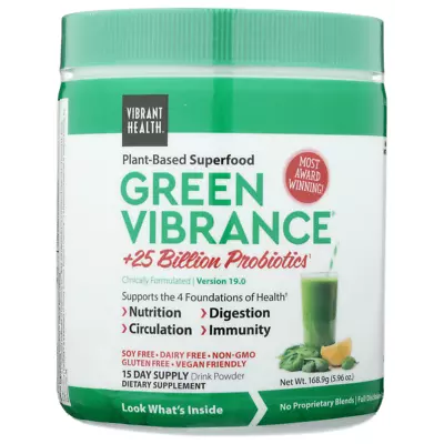 Vibrant Health - Green Vibrance 15 Servings 6.26 Oz (177.45g) • $32