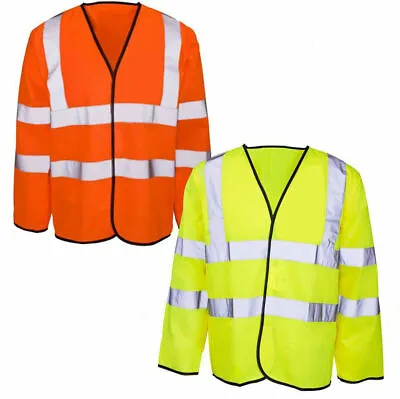 £6.99 • Buy Hi Viz Long Sleeve Waistcoat Hi Visibility Safety Vest