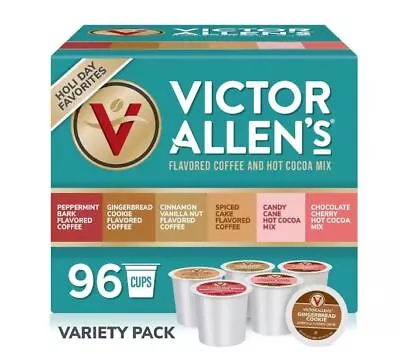 Holiday Favorites Coffee Hot Cocoa K-Cups Pods Variety Pack (96 Count) Seasonal • $57.96