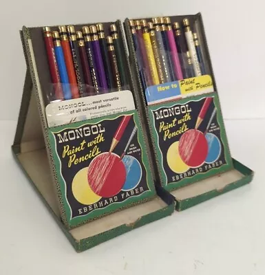 1950 Eberhard Faber Mongol Paint With Pencils Watercolor #743 • $12.99