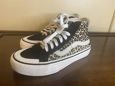 Vans Sk8-HI Leopard Print Sneaker Womens Size  5 Ultracush • $30