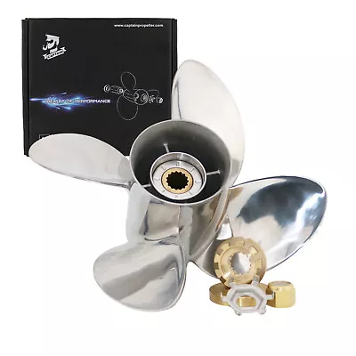 4 Blades 13 X 19 Stainless Steel Propeller For Mercury Outboard Engine 40-140 HP • $265