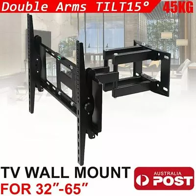 $39.42 • Buy TV Wall Mount Bracket Full Motion Tilt Swivel Pivot 32 40 43 50 55 60 65 70 Inch