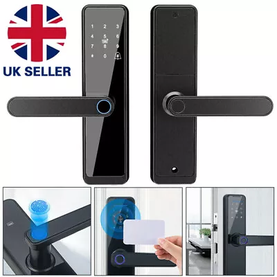 Digital Smart Door Lock Fingerprint APP Card Password Key Electronic Home Lock. • £51.49
