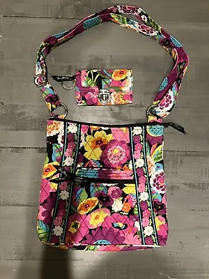 $28 • Buy Vera Bradley Va Va Bloom Purse Shoulder Crossbody Bag & Matching Wallet