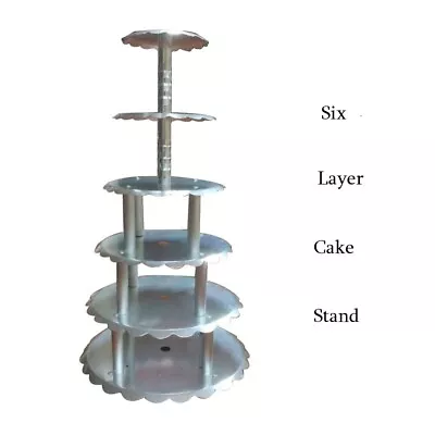 6 Tier Wedding Cake Stand Cupcake Stand Aluminum Frame Stand For Various Parties • $36.40