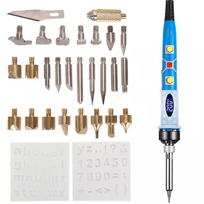 $19.99 • Buy 80W Pyrography Wood Burning Kit Tools Carving Embossing Pen Soldering Iron Set