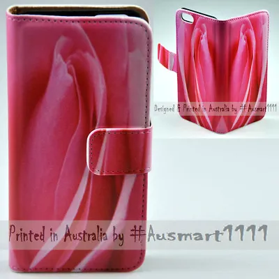 For Huawei Series - Pink Rose Print Wallet Mobile Phone Case Cover • $13.98