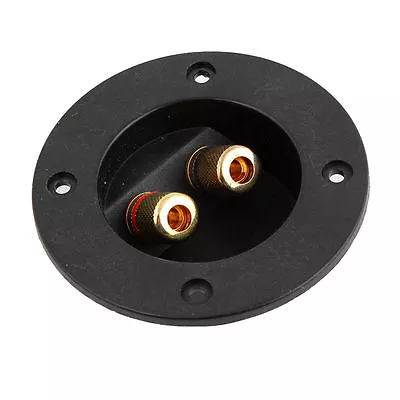 £6.99 • Buy 2 X 2 Way Speaker Box Terminal Binding Post Round Cup Screw Clip Plate Subwoofer
