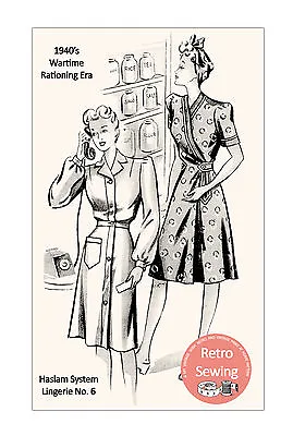 The Haslam System Of Dresscutting Lingerie No 6. 1940's  • £13.99