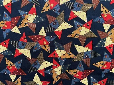 Vintage Cotton Quilt Fabric Stars Mumms The Word By Debbie Mumm By 1/2 Yard • $5.99