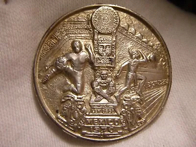 1970 MEXICO World Cup Soccer Medal Silver .950 Amistad/ Paz • $165