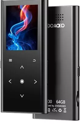 ZOOAOXO 64GB MP3 Player With Bluetooth 5.2 And Built In HD Speaker Enhance Music • $24