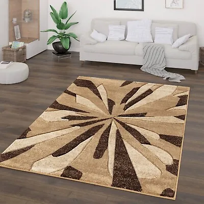 Modern Abstract Pattern Small & Large Traditional Bed Room And Living Room Rugs • £18.04