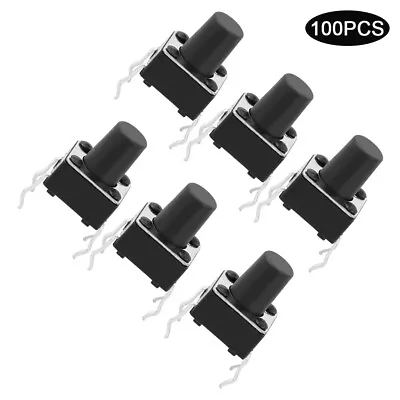 100pcs Momentary Tactile Tact Push Button Through Hole Breadboard Friendly DC12V • $6.31